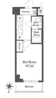 ルクレ中落合【7階】の間取り