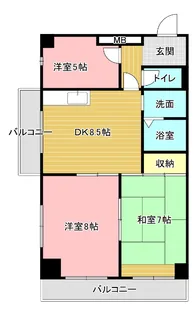 オリエンタルタワーズWEST【4階】の間取り