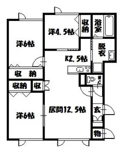 アクアージュ【1階】の間取り