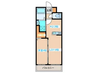 NCウイング中央【4階】の間取り