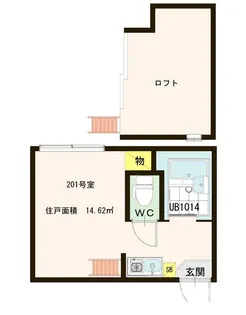 スカイレジデンス【2階】の間取り