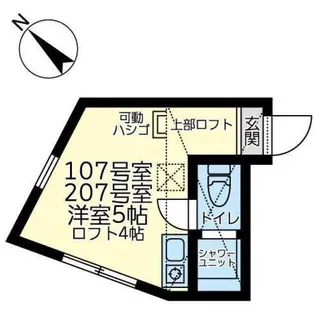 ユナイト白楽マービックストリート【2階】の間取り