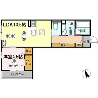 Clarus古市橋【3階】の間取り