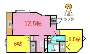 間坂タウンハウス【3階】の間取り