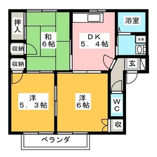 クレセントM【2階】の間取り