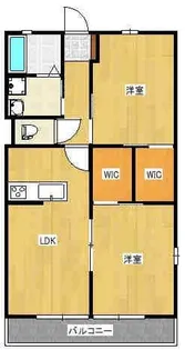 ヴェルレーヌB【2階】の間取り