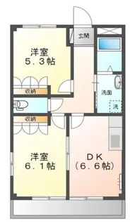 エバー プレイスB【1階】の間取り