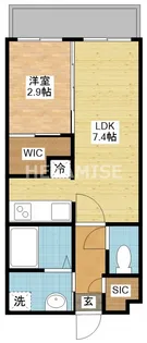 デ・クメール リバーII【3階】の間取り