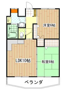 サンパレスカガワ【4階】の間取り