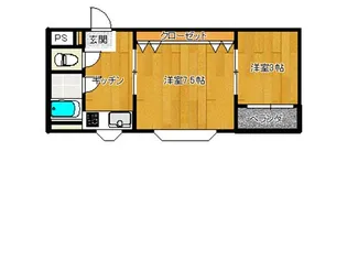 ラッズウィング【1階】の間取り