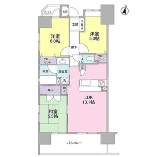 グランカーサ新小岩【13階】の間取り
