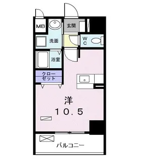 ザ・ノーブル・レジデンス上更【6階】の間取り