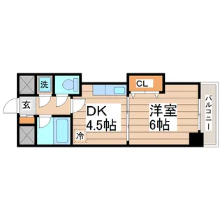 パルフェ宮城野【4階】の間取り