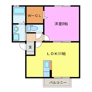 ウィンドミルズ【2階】の間取り