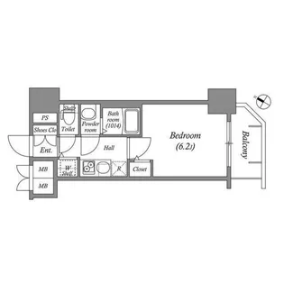 メインステージ大阪 North Mark【9階】の間取り