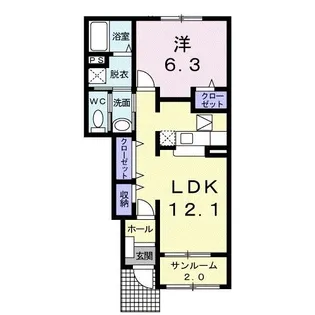 アルドール エス【1階】の間取り