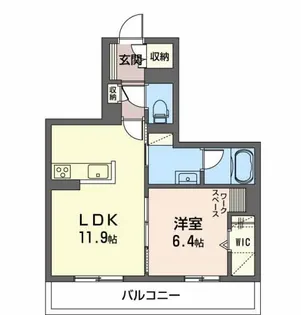 シャーメゾンステージ岐南【1階】の間取り