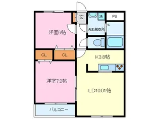 ヒーローマンション大岡【4階】の間取り