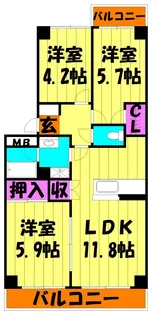 リュウ弐番館【3階】の間取り