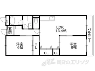 マンション亨【3階】の間取り