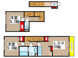 サンヴェール茂原C【2階】の間取り