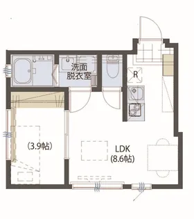 ★デザイナーズ1LDK★SiestaVilla小平BrickHaus【1階】の間取り