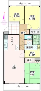 グリーンパーク春日部3番館【3階】の間取り