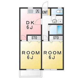 パームハイツ【2階】の間取り