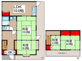 間下ハイツの間取り
