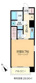 HORIKIRI RISE【4階】の間取り