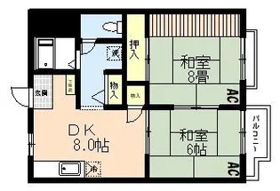 ドエル立石【1階】の間取り