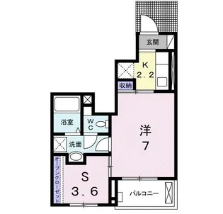 ドヌール小沢【1階】の間取り