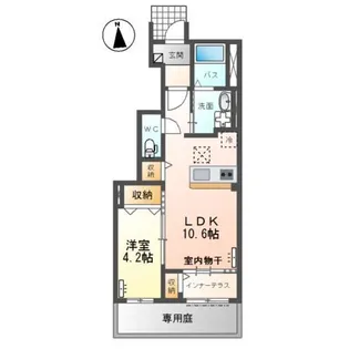 ROUTE 4 TERRACE(ルートフォーテラス)【1階】の間取り