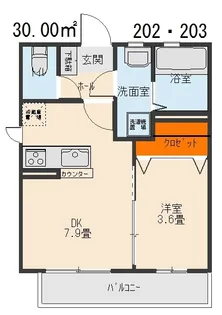 カーサ・ルーチェ【2階】の間取り