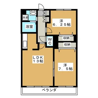 グロリア参番館【7階】の間取り