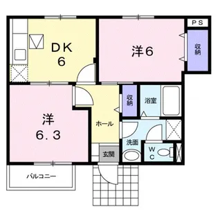 ショコラハウス【1階】の間取り