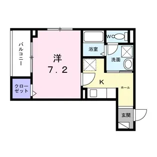 ヒカルサ京都梅津【1階】の間取り