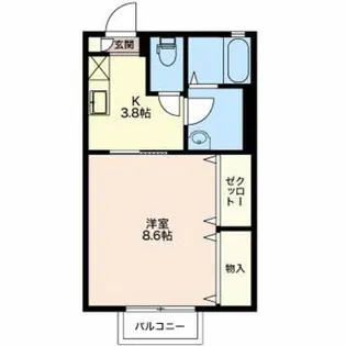 ハイツ松ヶ丘【2階】の間取り