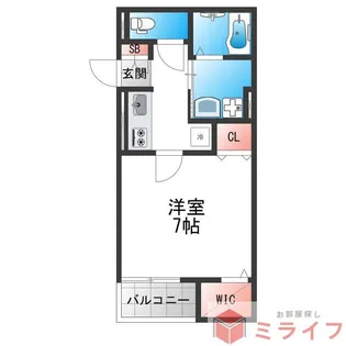 ヴェルメゾン加美東【3階】の間取り