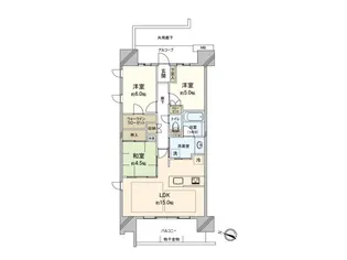 パークホームズノースゲートスクエア【5階】の間取り