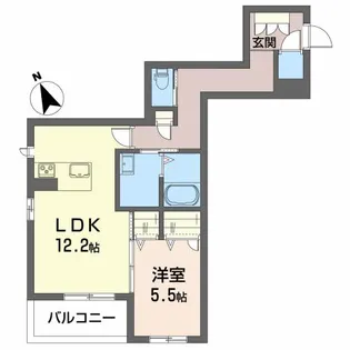 ベレオU土樋【1階】の間取り