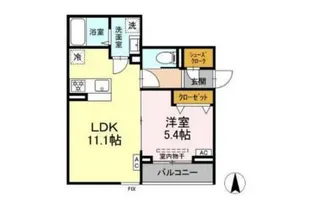 ルリアン東尾久【2階】の間取り