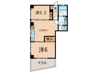 グランメール【1階】の間取り