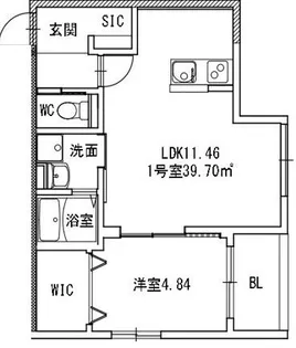 ノヴァイフ黒髪(仮)【2階】の間取り