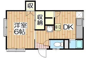 三愛ハイツ【1階】の間取り