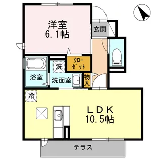 ラフォーレ鵠沼II【1階】の間取り