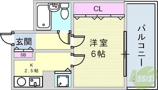 朝日プラザ兵庫駅前通【3階】の間取り