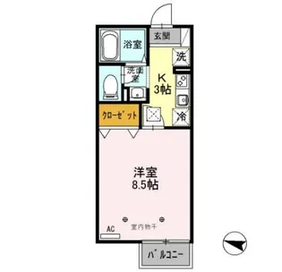 グリーンヒルズ向陽【2階】の間取り