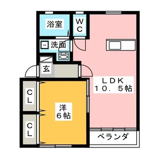メゾンドヴァリエ【1階】の間取り