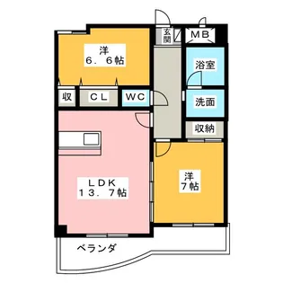 コンフォート五反田【1階】の間取り